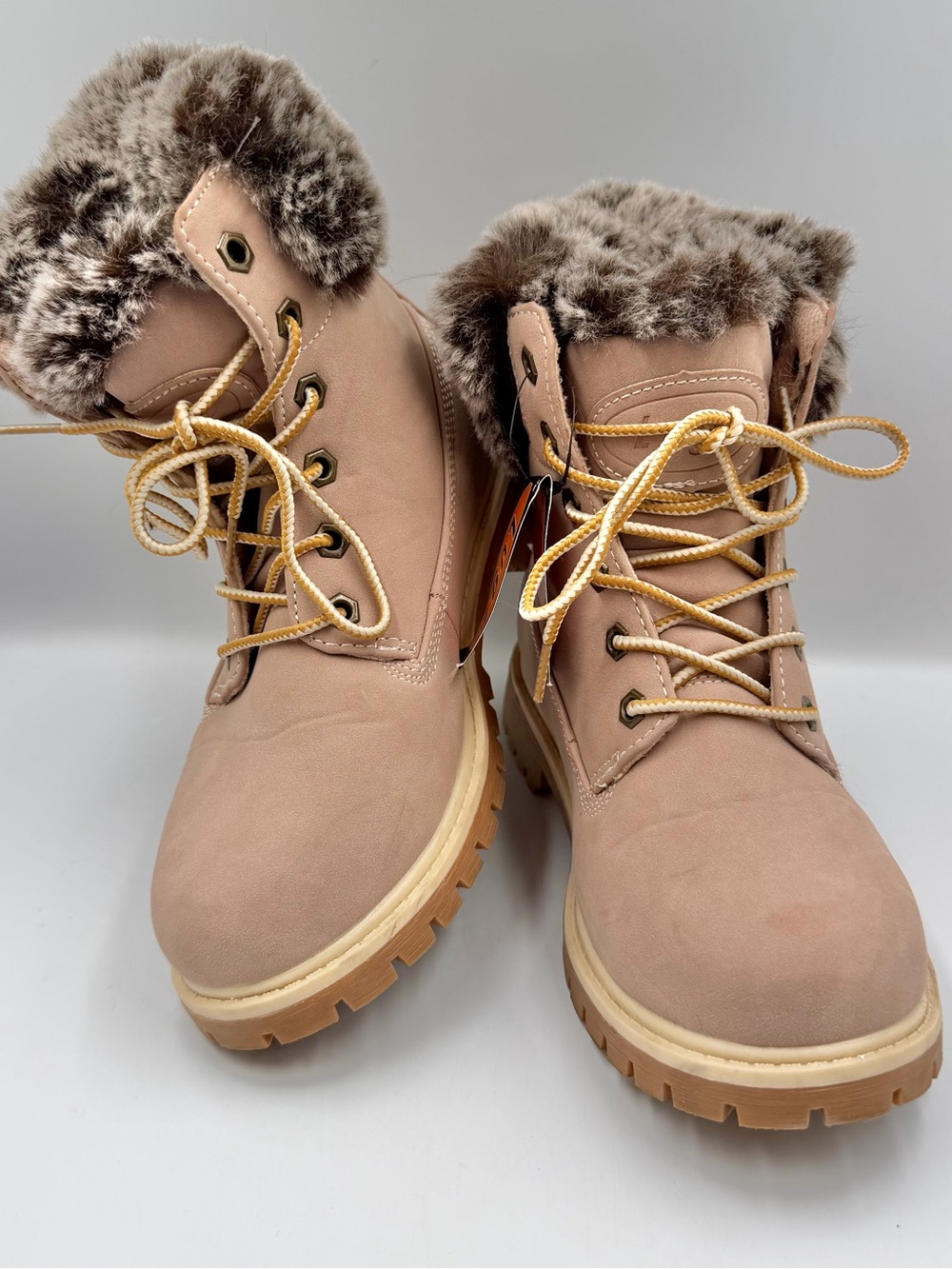Lugz Empire Hi Soft Pink Ankle Boot Womens 6.5 Faux Fur Slip Resistant